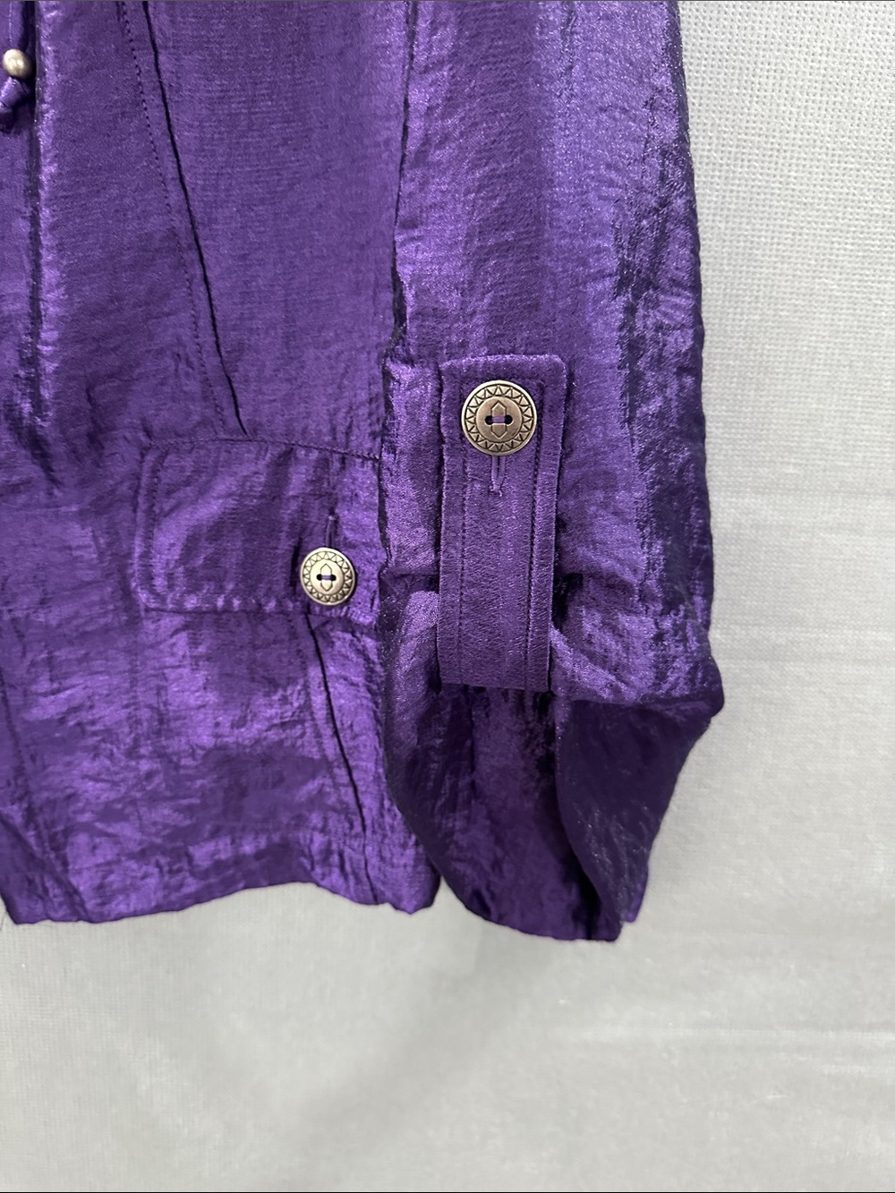 Ruby Rd. Shimmery Purple Button Jacket - Picture 5 of 6